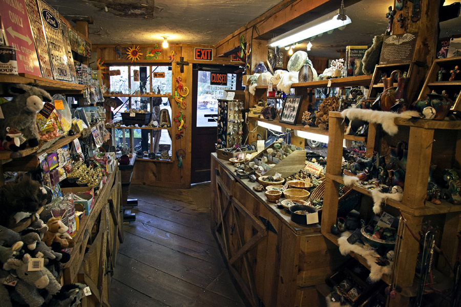 the gift shop, filled with wonders at the gold king mine, jerome az