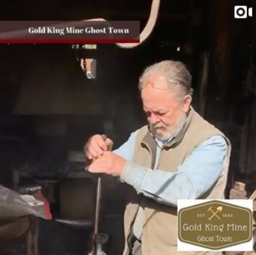 blacksmith at gold king mine and ghost town, jerome arizona