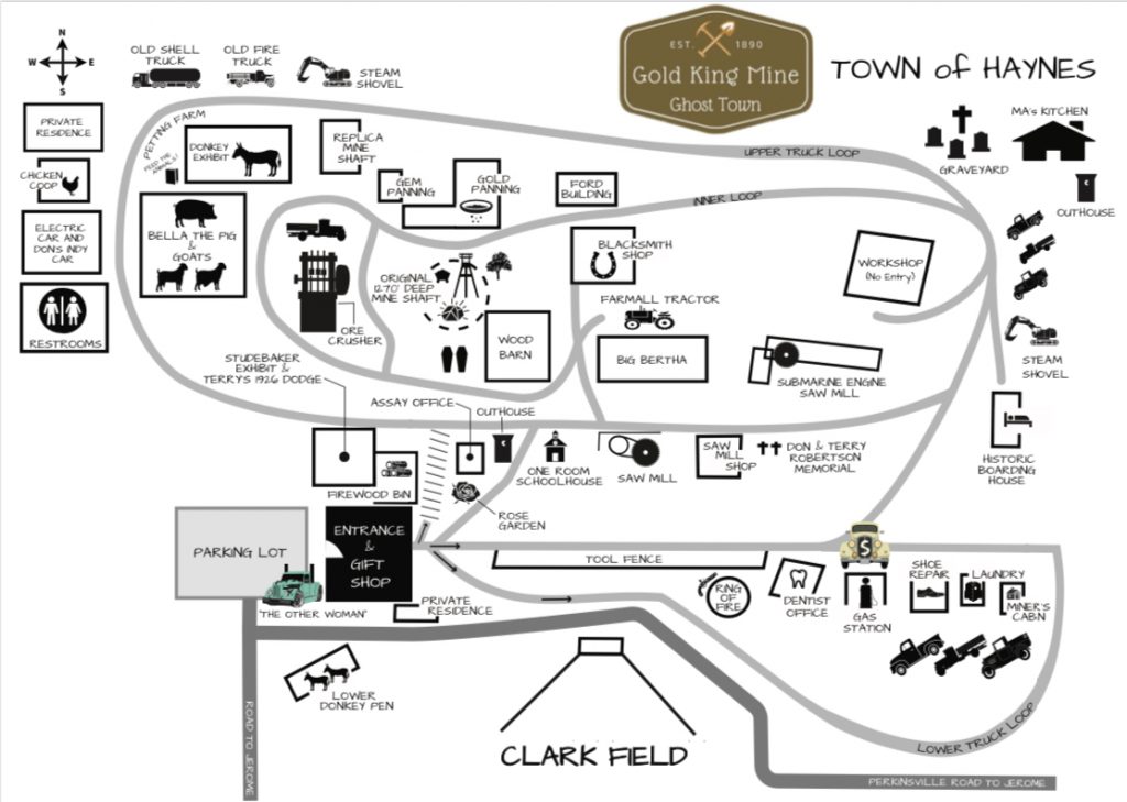 a map of the gold king mine