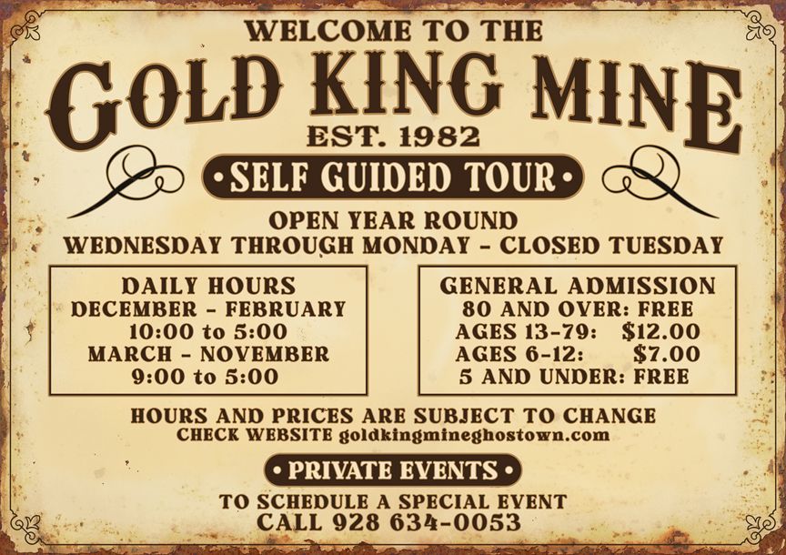 gold king mine hours sign